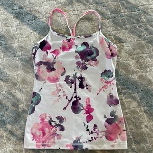 Lululemon Flow Y Tank Floral Size 6